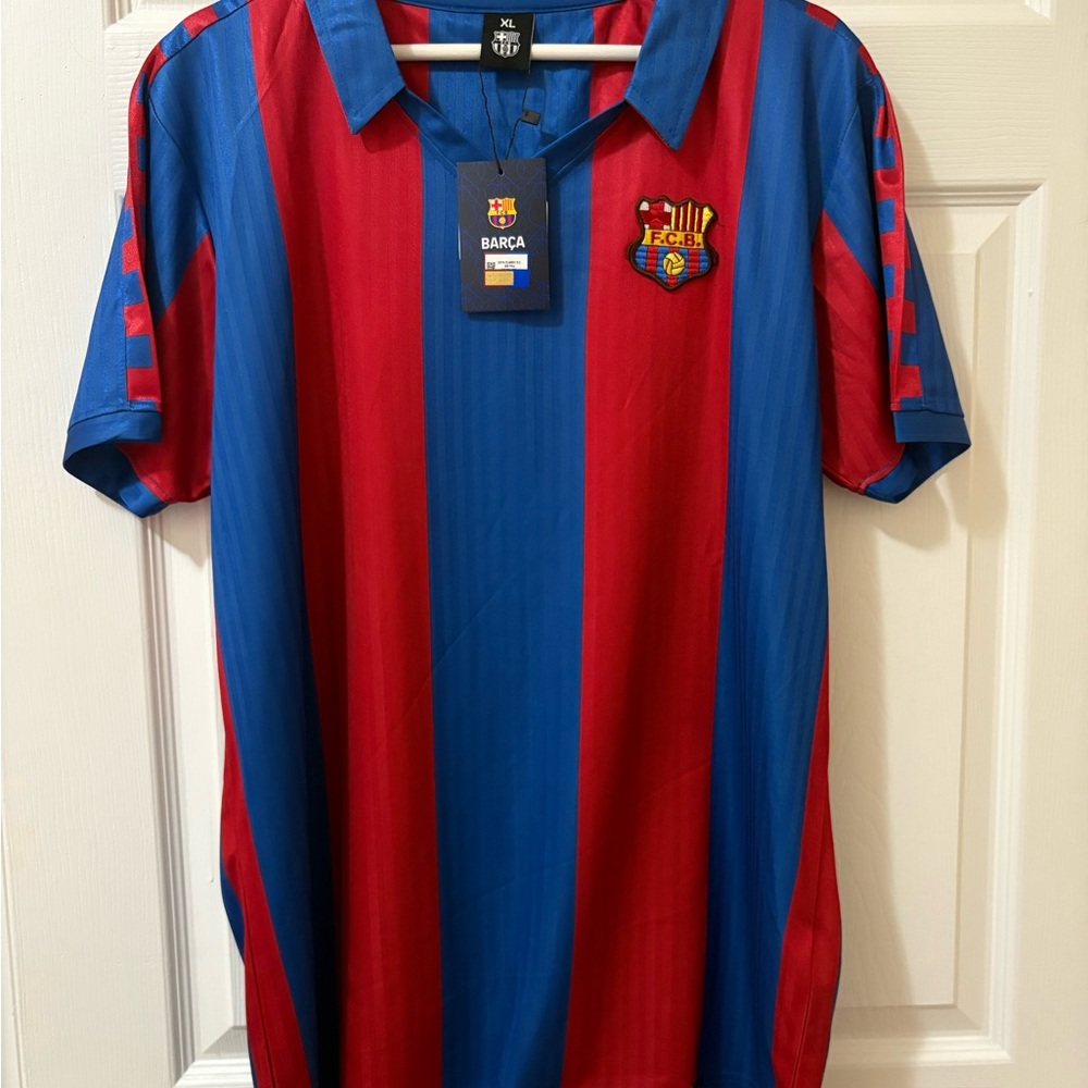 Barca Striped Red and Blue Men's Jersey - Picture 2 of 9